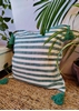 HomelyMess Italian Stripes Block Print Cushion Cover
