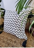 HomelyMess Grey Aztec Block Print Cushion Cover