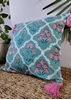 HomelyMess Countryside Meadow Block Print Cushion Cover