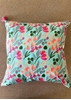 HomelyMess Pink Fireflies Block Print Cushion Cover